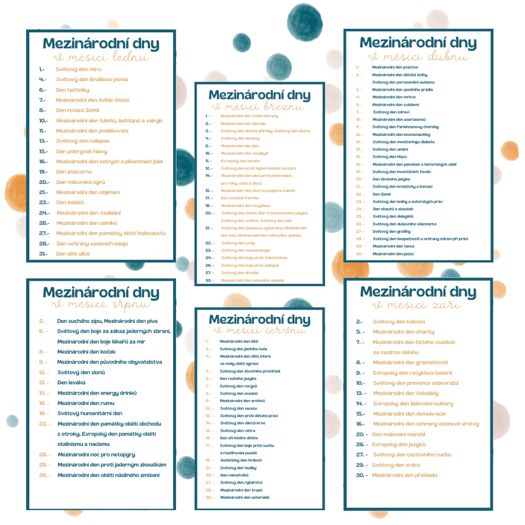 Seznam státních svátků a mezinárodních dnů